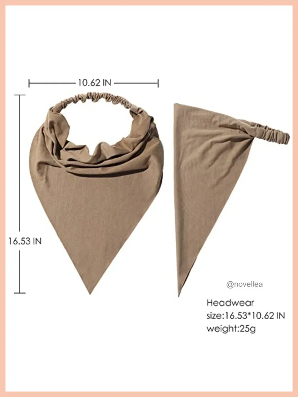 6 Pack Hair Scarf Headband for Women Elastic Bandana Non Slip Scarves with Clips